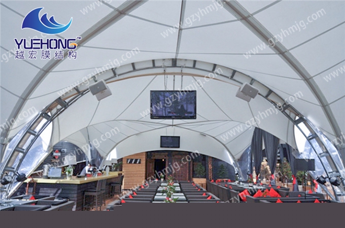 商業餐廳膜結構頂棚視頻